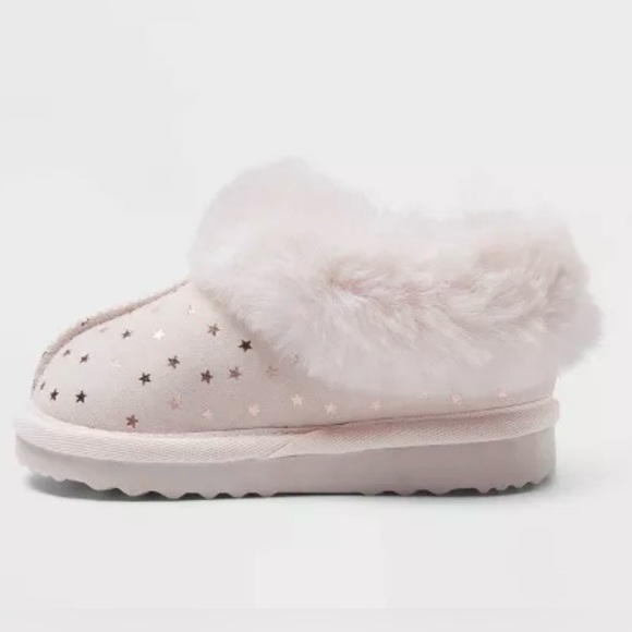 Girls Piper Faux fur Cuff Slippers-12 - Picture 6 of 7
